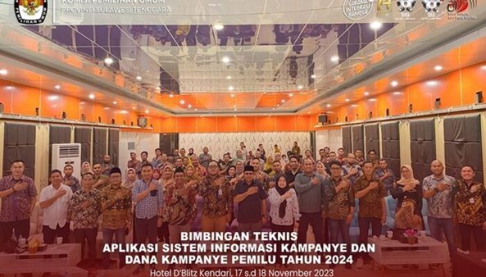KPU Sultra Gelar Bimbingan Teknis Aplikasi Sikadeka Pemilu Tahun 2024