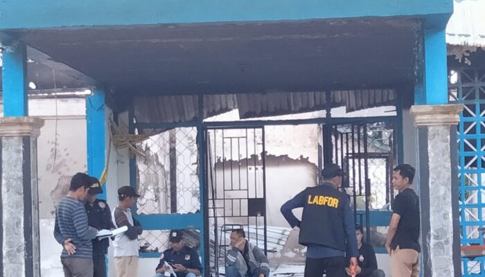 Polres Muna Belum Mengungkap Pelaku Kebakaran Kantor PUPR Mubar