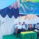Ketgam : AKBP (Purn) Wa Ode Saryna saat memberikan sambutan dan menyatakan diri siap maju Calon Bupati di Pilkada Mubar, kamis (25/4/2024) (foto : Kabartime.com)