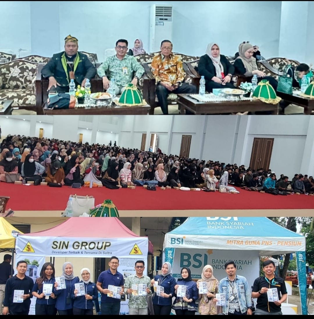 Ketgam : Foto Bersama Peserta dan Pemateri Workshop bimbingan karir dan dan Job Fair pada mahasiswa dan Alumni, yang diselenggarakan oleh CATER (Career and Entrepreneurship Development Center) IAIN Kendari, Rabu (28/8/2024) (foto Istimewah)