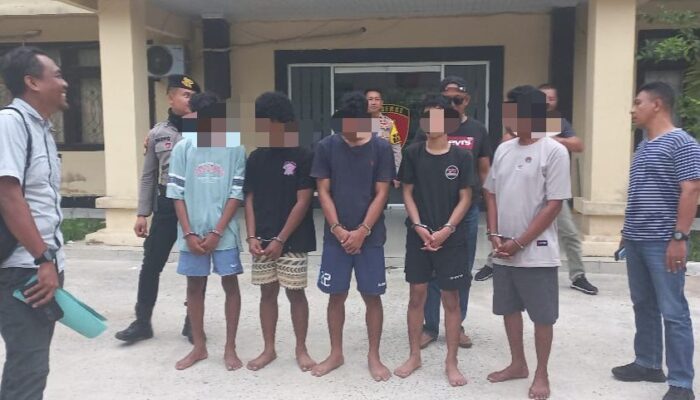 Enam Tersangka Kasus Pengeroyokan Anggota Polsek Tikep Mohon Maaf Pada Institusi Polri