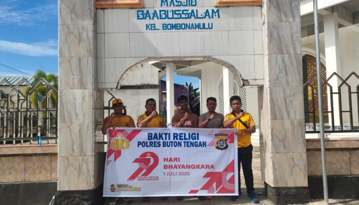 Bakti Religi Warnai Peringatan HUT Bhayangkara ke-79 Polres Buteng