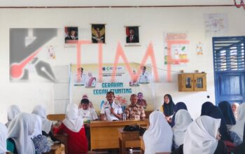 Ketgam : Dinas Kesehatan (Dinkes) Kabupaten Muna Barat (Mubar) menggelar Gerakan Cegah Stunting dan Aksi Bergizi di SMP Negeri 1 Wadaga, Rabu (12/11/2025),(foto:kabartime.com).