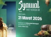 Pemerintah Tetapkan Idul Fitri 1 Syawal 1447 H Jatuh pada Sabtu 21 Maret 2026