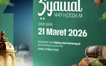 Pemerintah Tetapkan Idul Fitri 1 Syawal 1447 H Jatuh pada Sabtu 21 Maret 2026