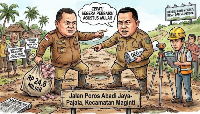 Bupati Muna Barat Tinjau Jalan Rusak Abadi Jaya-Pajala, Siapkan Anggaran Rp24,8 Miliar