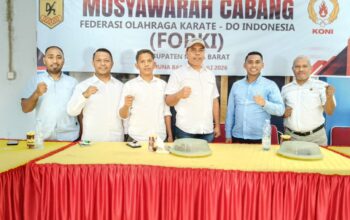 La Ode Sagala Terpilih Aklamasi Pimpin FORKI Mubar, Fokus Jaring Bibit Atlet Hadapi Porda Sultra
