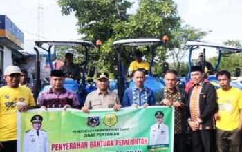 Perkuat Sektor Pertanian,Bupati Mubar Salurkan Bantuan Alsintan dan Benih Perkebunan