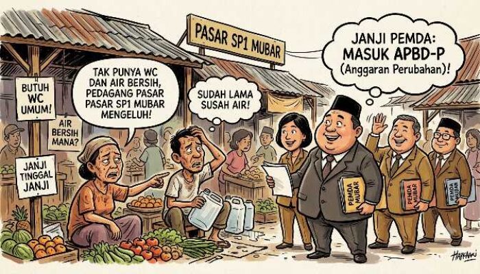 Tak Punya WC dan Air Bersih, Pedagang Pasar SP1 Mubar Mengeluh, Pemda Janji Masuk APBD-P
