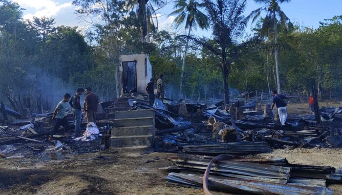 Tiga Rumah di Muna Barat Ludes Terbakar, Diduga Dipicu Anak-Anak Bermain Api